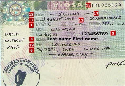 Visas for Ireland.